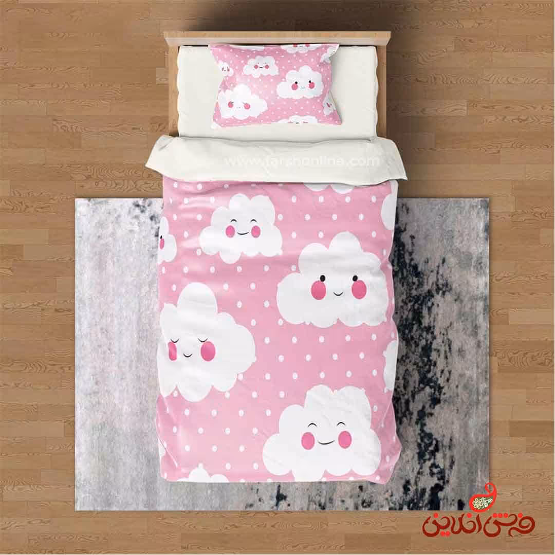 روتختی طرح ابر صورتی کد 3024