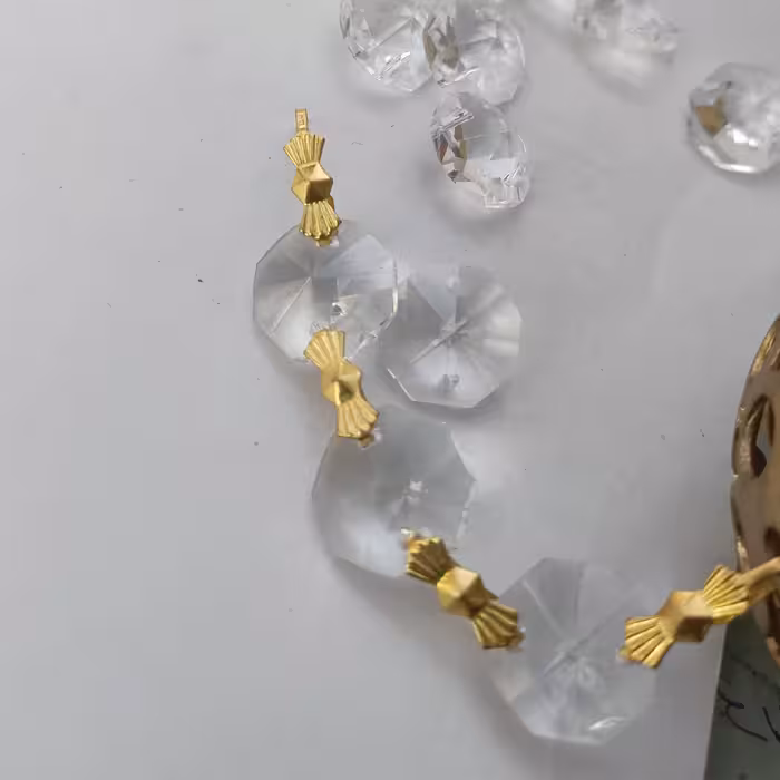 آویز لوستر کریستال لوستر  دونه لوستر  کریستال بسته 10عددی فقط کریستال(کمتر و بیشتر )