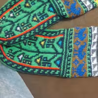 جوراب بافتنی ساق بلند 