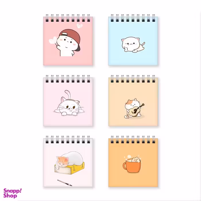 دفترچه یادداشت بامبیلیپ طرح گربه فانتزی کد 23690148 مجموعه 6 عددی