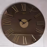 ساعت دیواری آینه ای رنگ برنز کد 6127