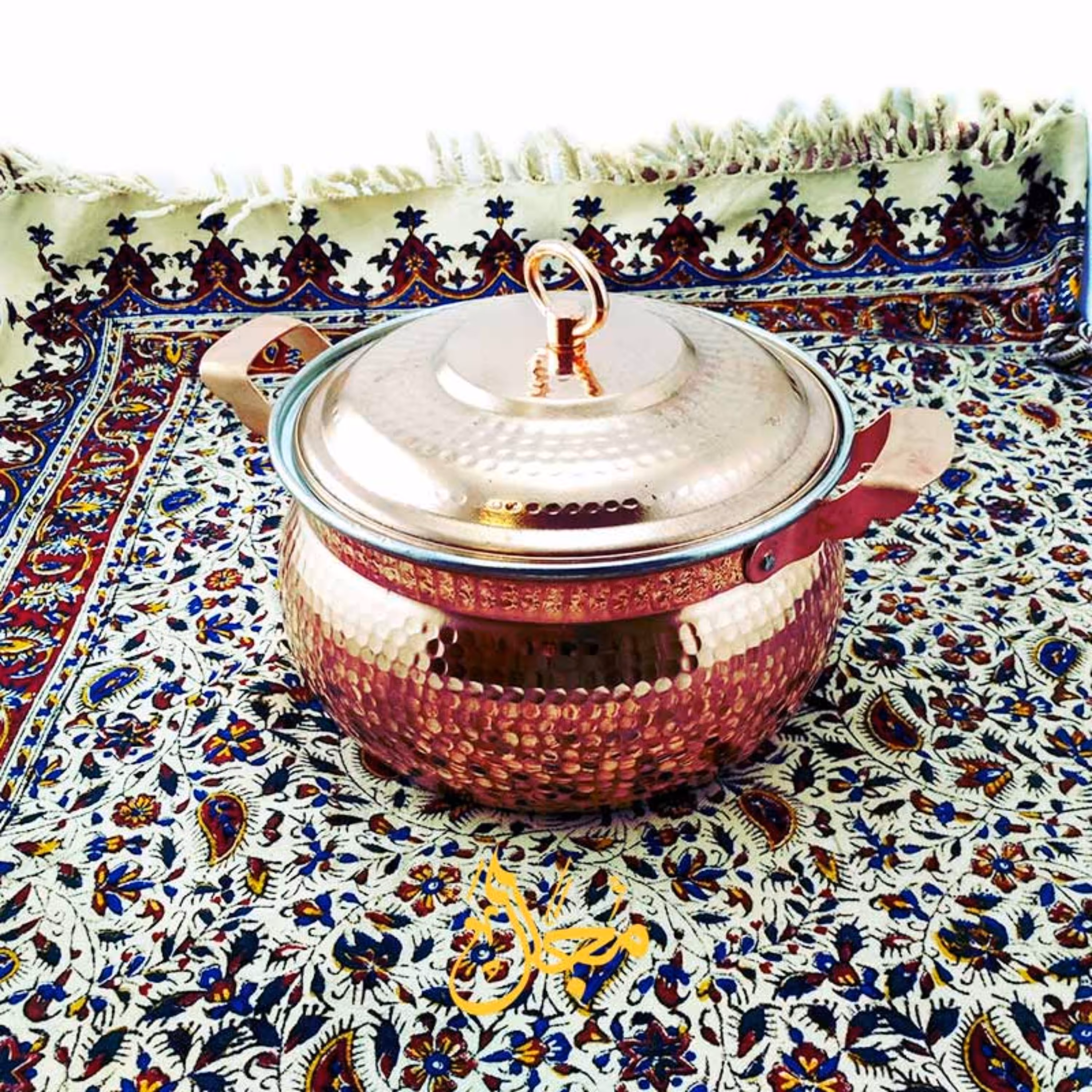 قابلمه مسی زنجان مدل تیانچه شکمی طرح چکش- 4 نفره