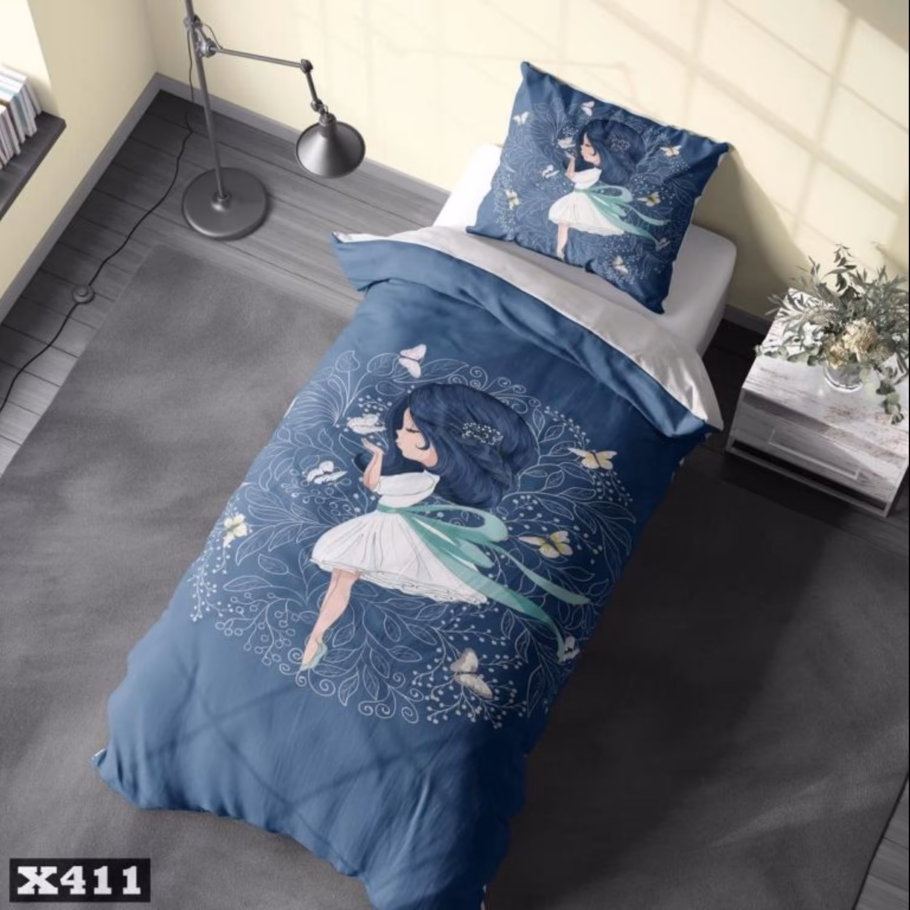 روتختی یک نفره سه بعدی کودکان و نوجوانان میکروتترون مدل دختر و قاصدک