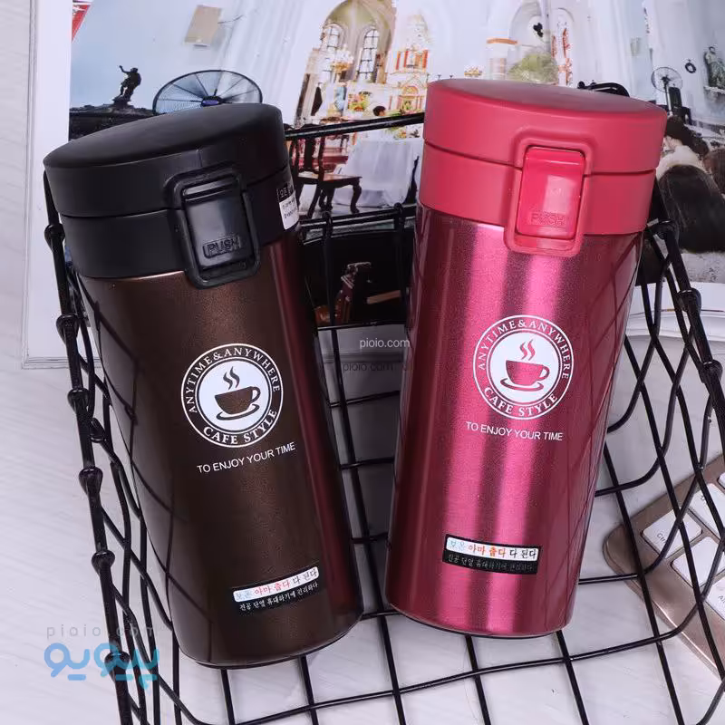 تراول ماگ مدل Cafe style درب قفل دار عمده و کارتنی