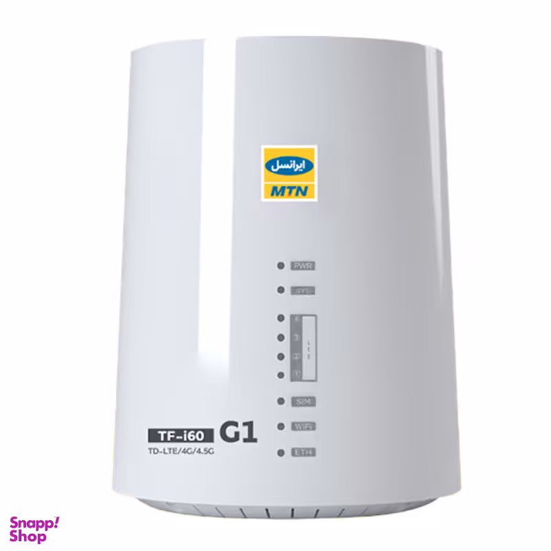 مودم 4G.TD-LTE ایرانسل (Irancell) مدل TF-i60 G1 به همراه سیم دوقلو و 300 گیگا بایت اینترنت 6 ماهه