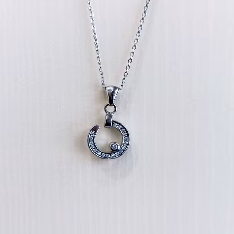 نیمست نقره مدل نیم دایره عیار925