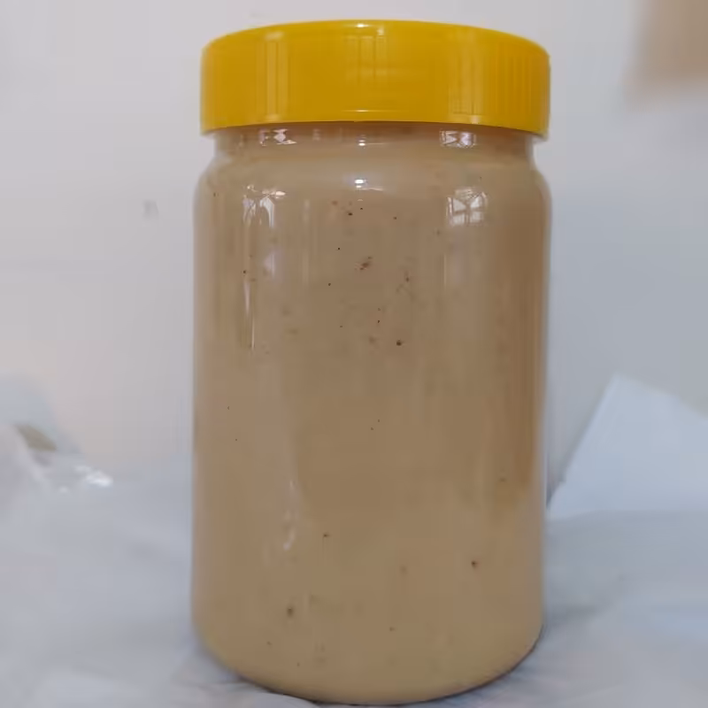 کره بادام زمینی طبیعی وزن 500گرم وزن با بسته بندی 520گرم