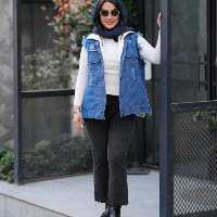 پافر جین اصل شسته شده زاپدار و مموری آستر و پشم شیشه دار ملیسا