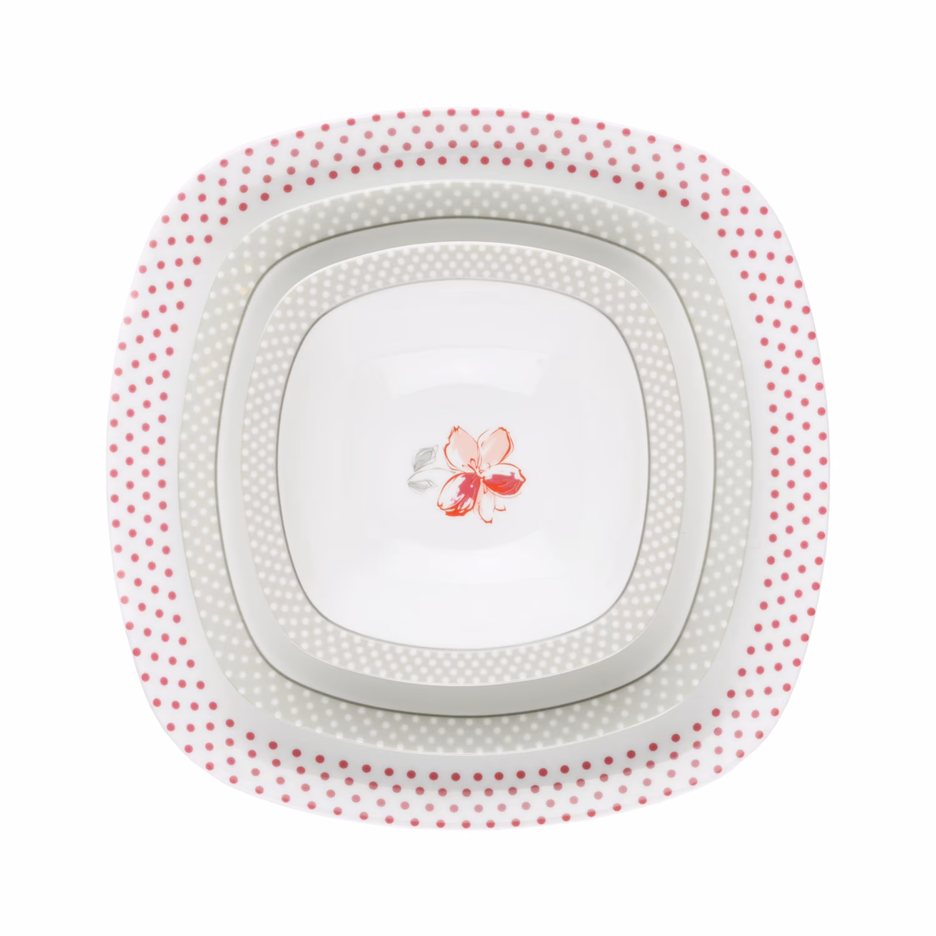 سرویس غذاخوری چینی زرین 6 نفره 27 پارچه والنسیا قرمز درجه یک