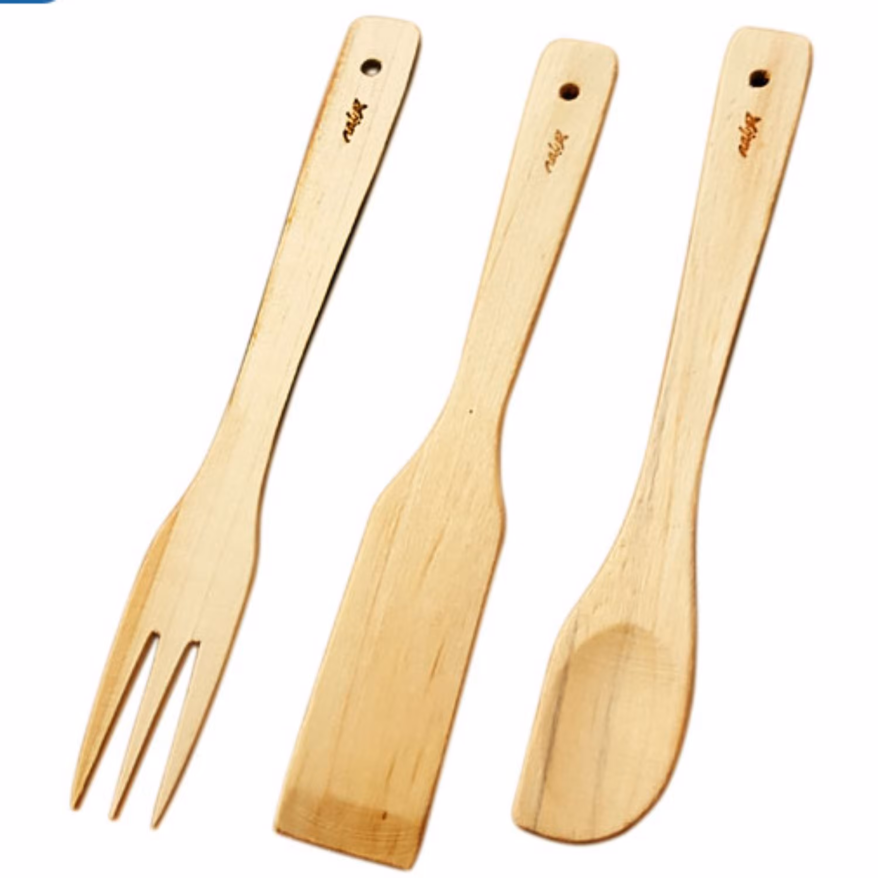 ست کفگیر ملاقه چوبی سپیدار ( ست سه تایی )