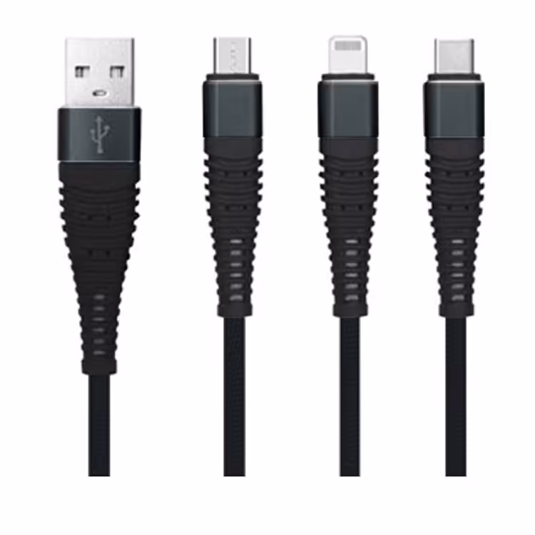 کابل تبدیل USB-C به لایتنینگ و microUSB تسکو مدل TC-A33