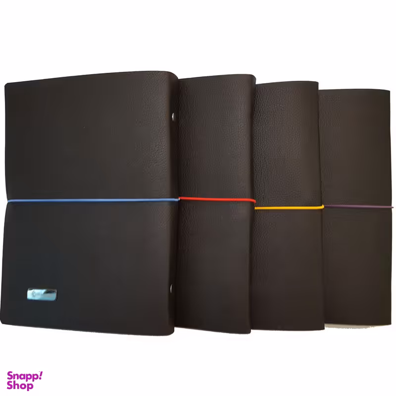 دفتر کلاسوری 100 برگ چرمی پدیده نقش مدل تاتامی بسته 4 عددی