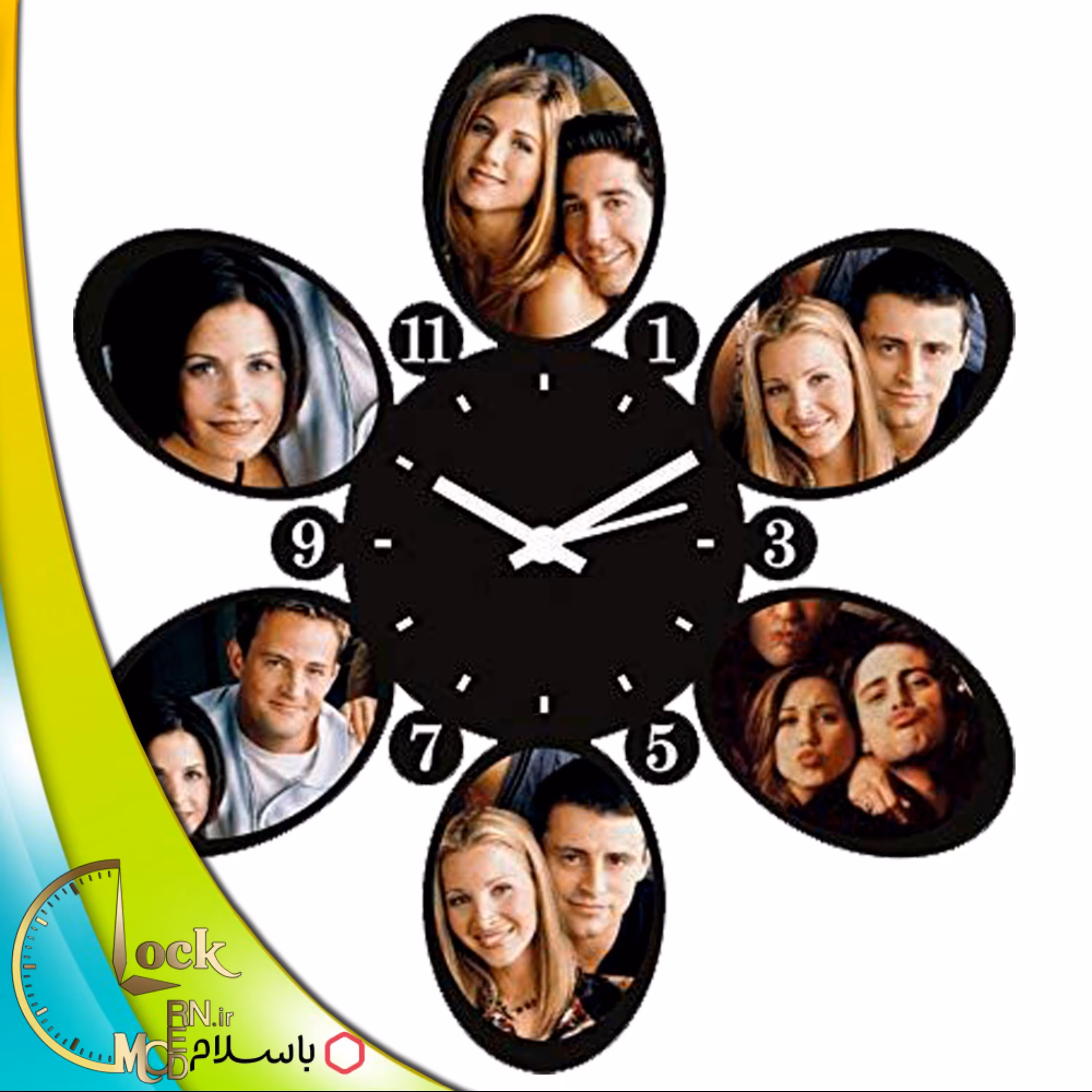 ساعت دیواری 5 عکسه کد 281