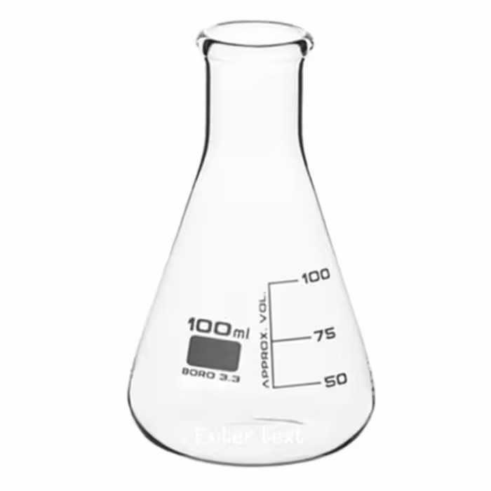 ارلن آزمایشگاهی پیرکس مدل erlenmeyer  ظرفیت 100 میلی لیتر 