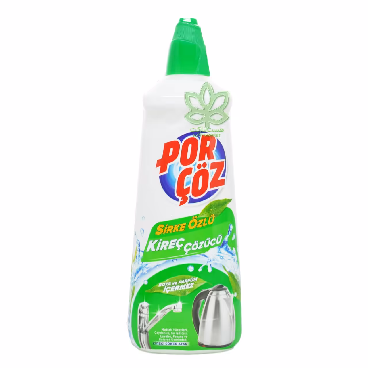 مایع رسوب زدا ( ضد آهک ) با سرکه شیرآلات و کتری برقی 500 میل پورچوز - porcoz