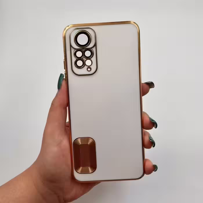 قاب گوشی Redmi Note 11 4G - Redmi Note 11S شیائومی ژله ای سفید طلایی کد 67456