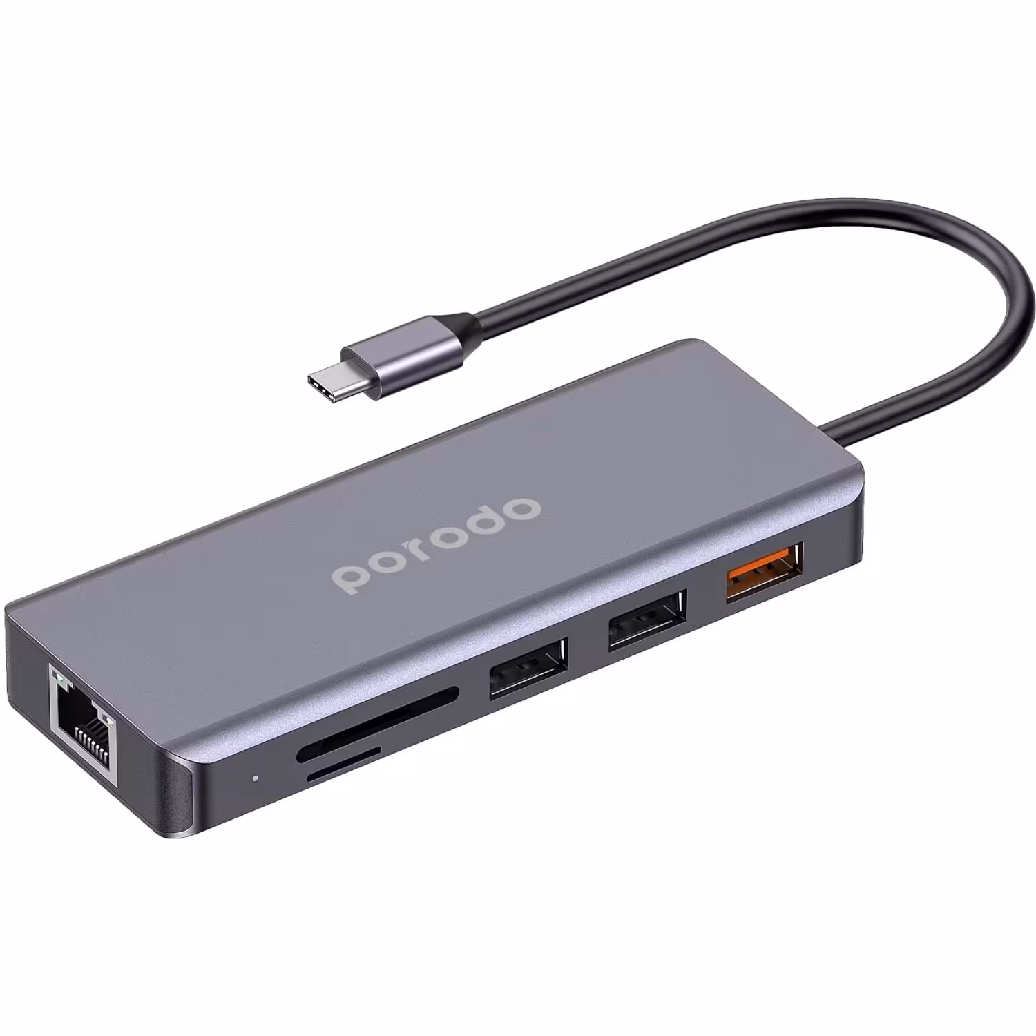 مولتی پورت پرودو مدل Porodo 9in1 USB-C Hub Porodo PD-91CHB-GY