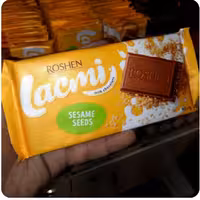 شکلات تخته ای شیری کنجدی روشن 90گرمی