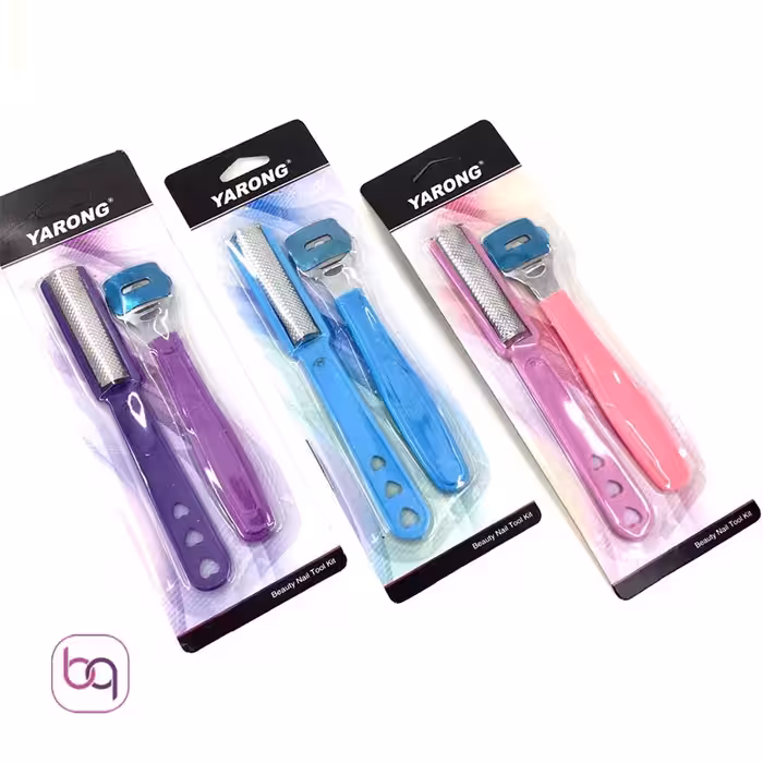 پک دو قلو سوهان و تیغ پا دسته رنگی اورجینال