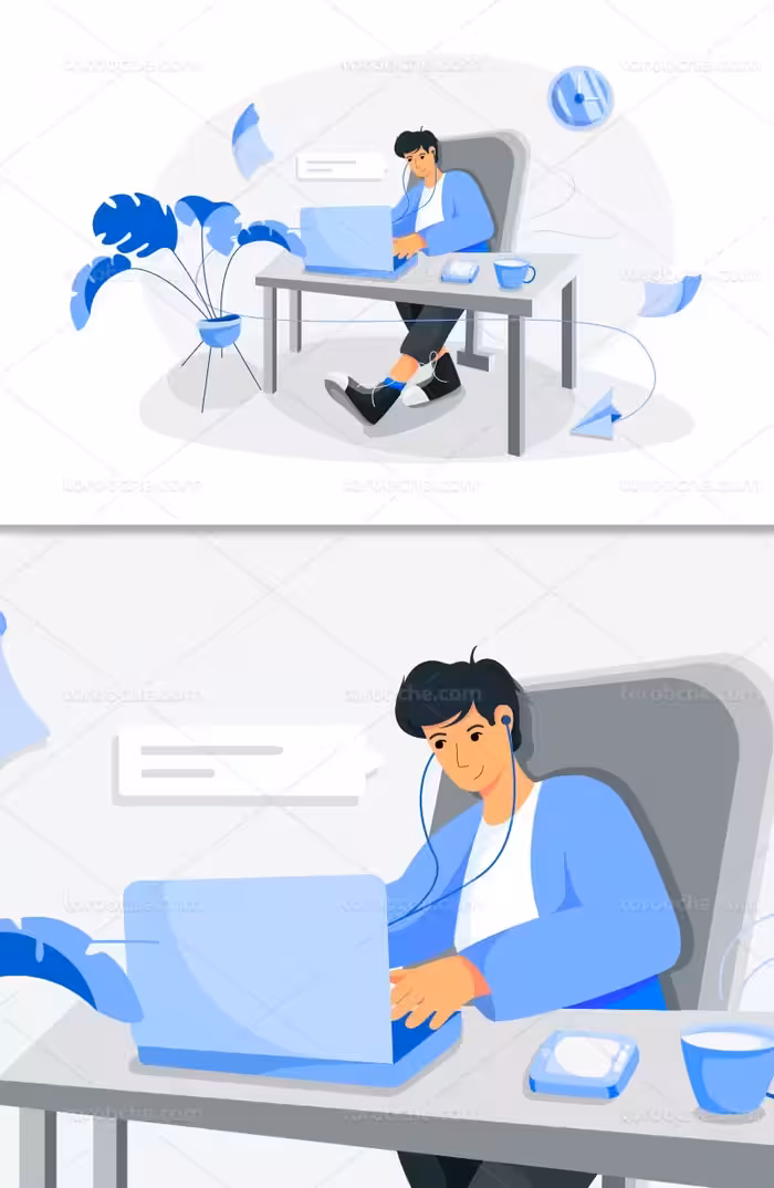 وکتور دوره های آنلاین با کیفیت | گرافیک با طعم تربچه