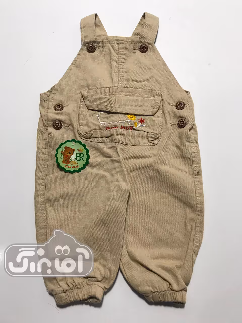 پیشبندی کتان بهار طرح گوسفند کرم