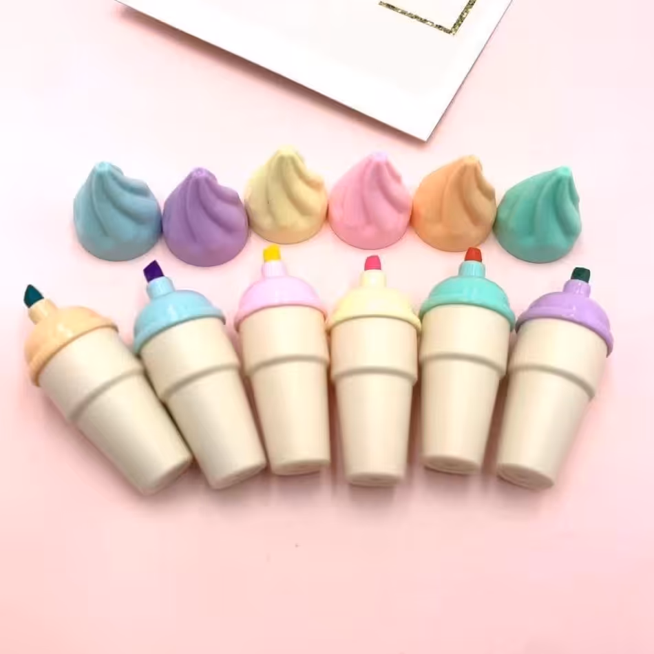 ماژیک هایلایت فانتزی طرح بستنی قیفی