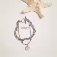 دستبند دو ردیف استیل