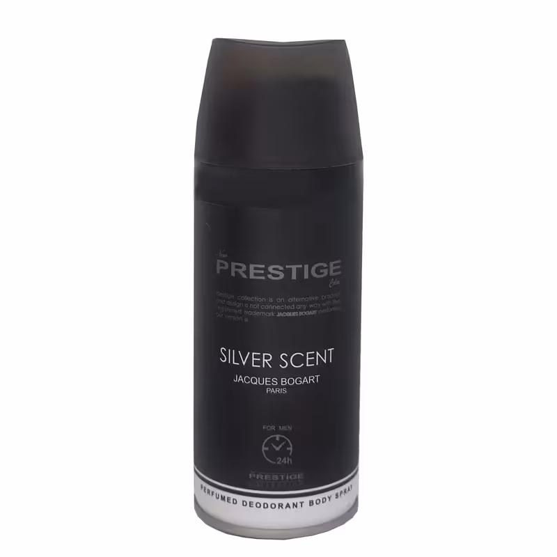 اسپری بدن مردانه نیو پرستیژ کالر مدل Silver Scent Jacques Bogart حجم 150 میلی لیتر