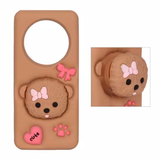 قاب گوشی موبایل سیلیکونی مدل Cute استند شو