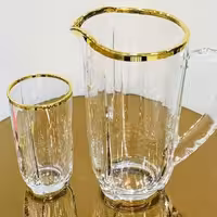 پارچ لیوان سلتیک لب طلا