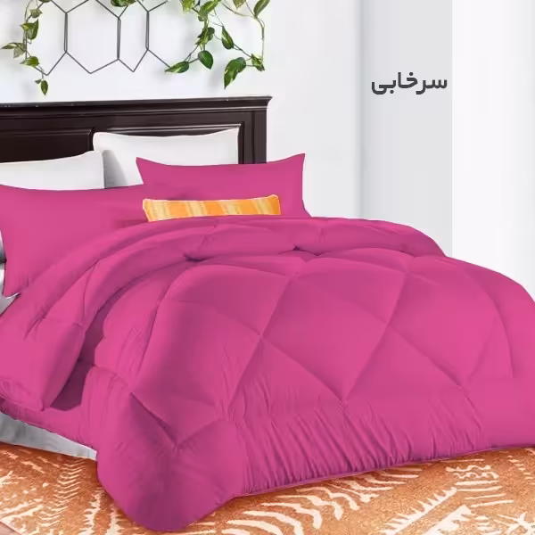 سرویس روتختی چیداری مدل تک رنگ دو نفره  رنگ سرخابی