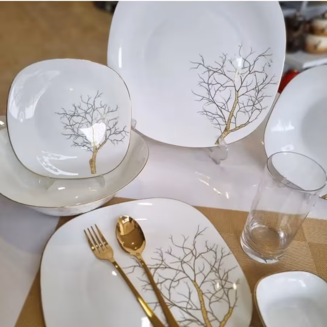 سرویس 26 پارچه آرکوپال چهارگوش طرح درخت