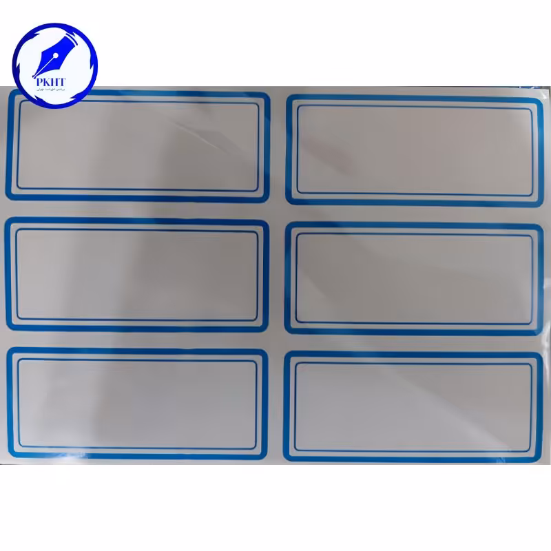 برچسب دور آبی 50 برگی سایز 3.5×7.5 سانتیمتر وارداتی 10 بسته