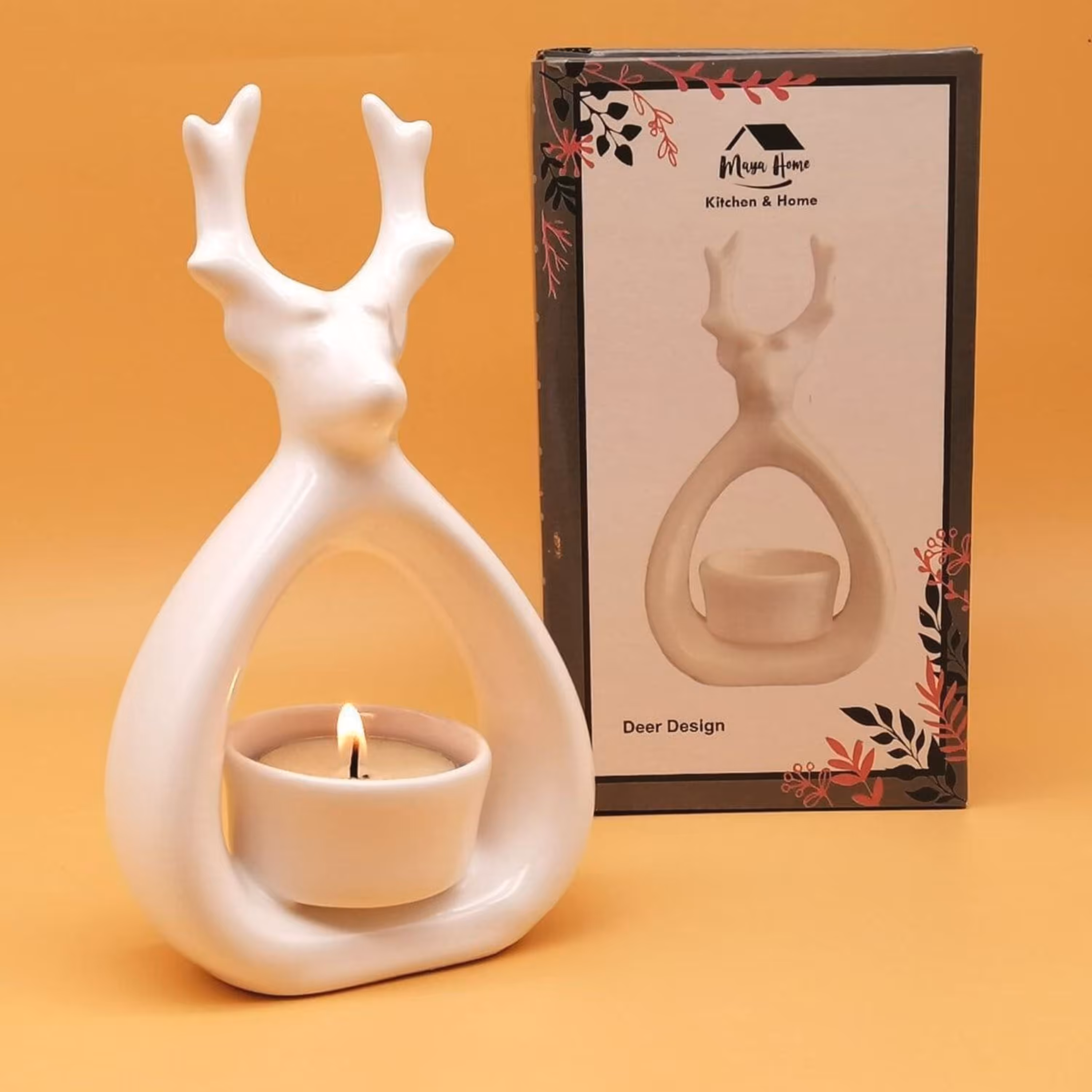 جاشمعی سرامیکی طرح گوزن