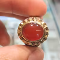 انگشتر عقیق یمنی سرخ 