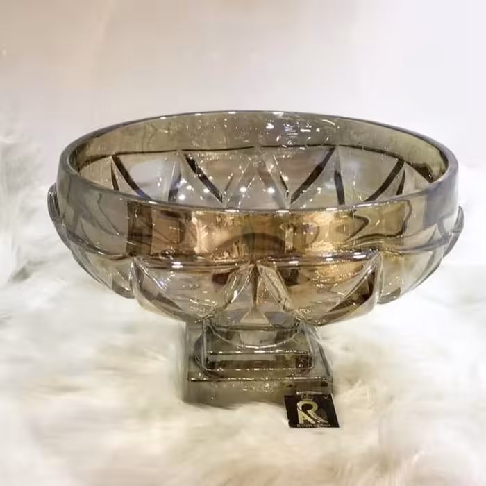 ظرف میوه پذیرایی شامپاینی  کریستال  طرح کارول