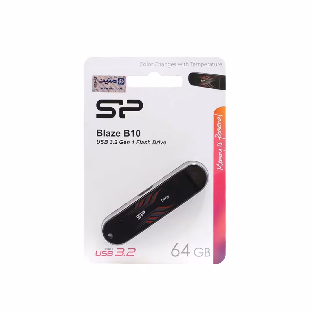 فلش مموری Silicon Power مدل Blaze B10 USB3.2 با ظرفیت 64 گیگابایت - مشکی
