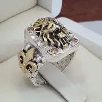 انگشتر نقره مردانه طرح کینگ (کد 1225)