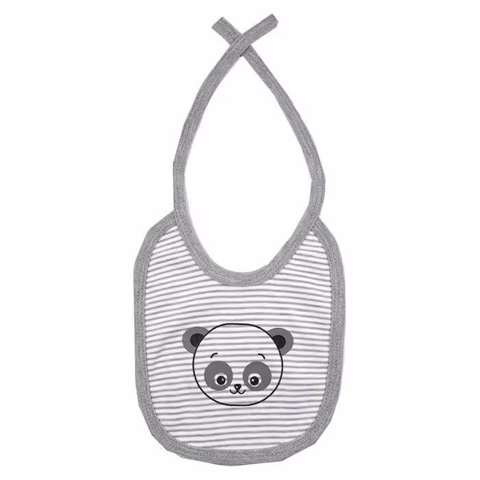 پیش بند نوزاد راه راه طرح پاندا بیبی فورلایف Baby4life