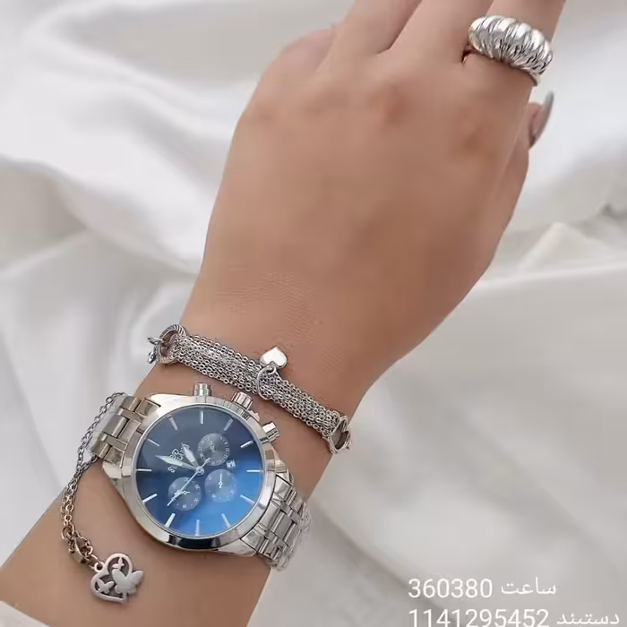 ست ساعت دخترانه و زنانه سویسلند با انگشتر و دستبند 
