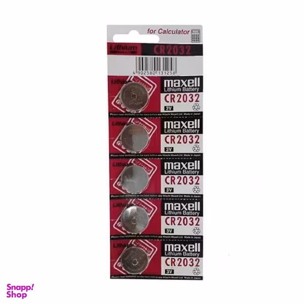 باتری سکه ای مکسل مدل CR2032 بسته 5 عددی