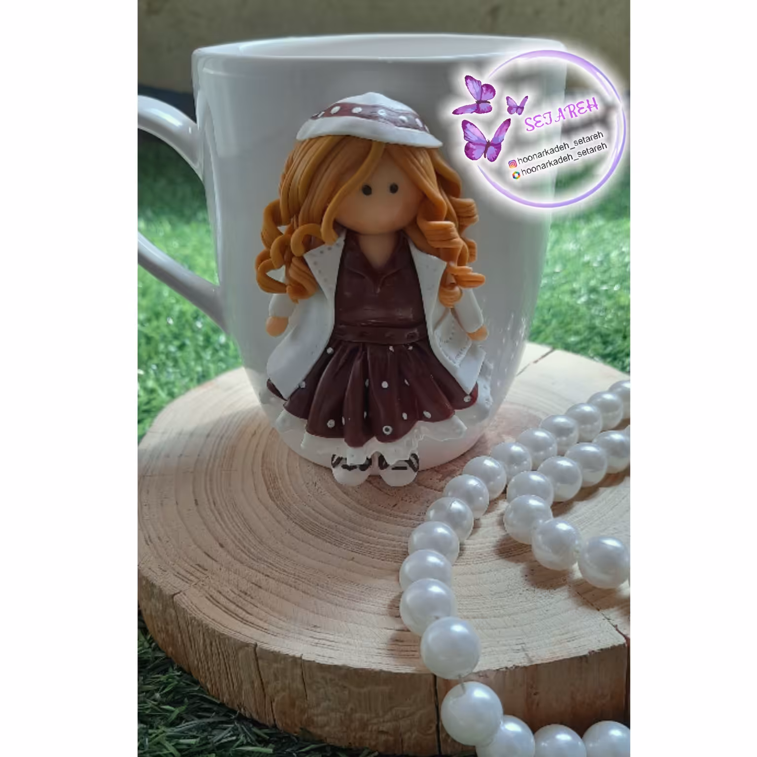 ماگ دست ساز خمیری ،محصول سفارشی اماده میشه 