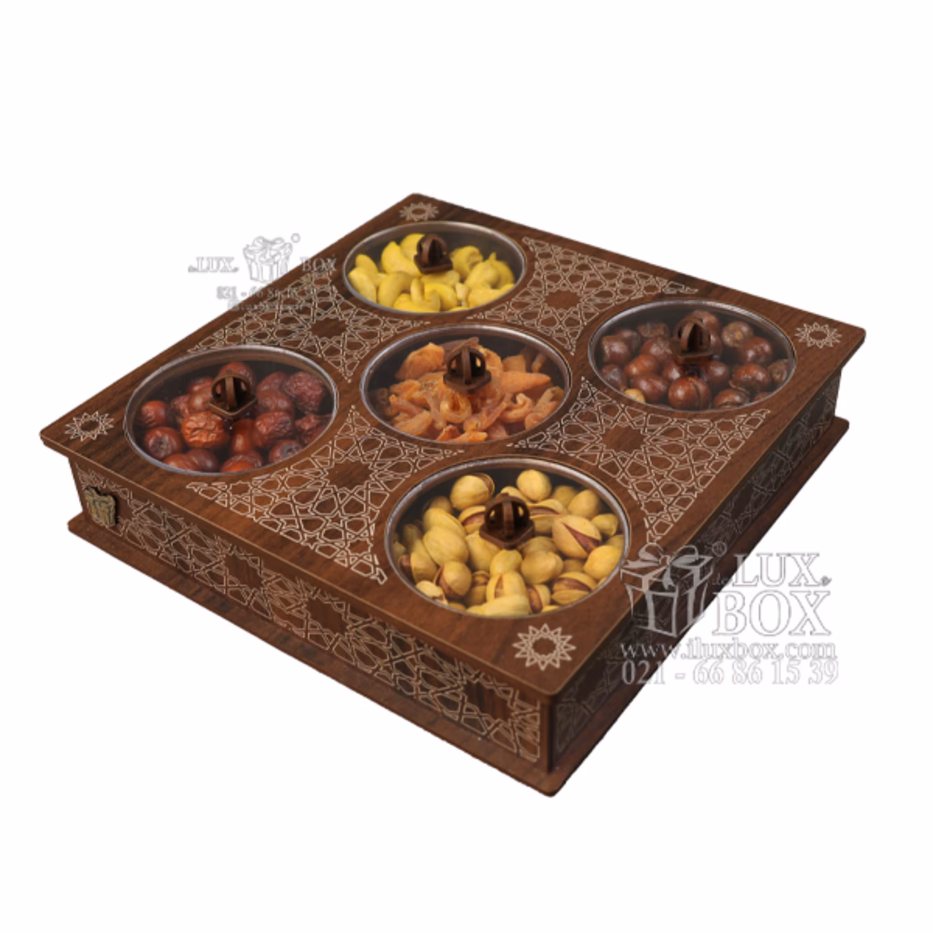 جعبه آجیل و خشکبار جعبه چوبی دمنوش کد LB29-11