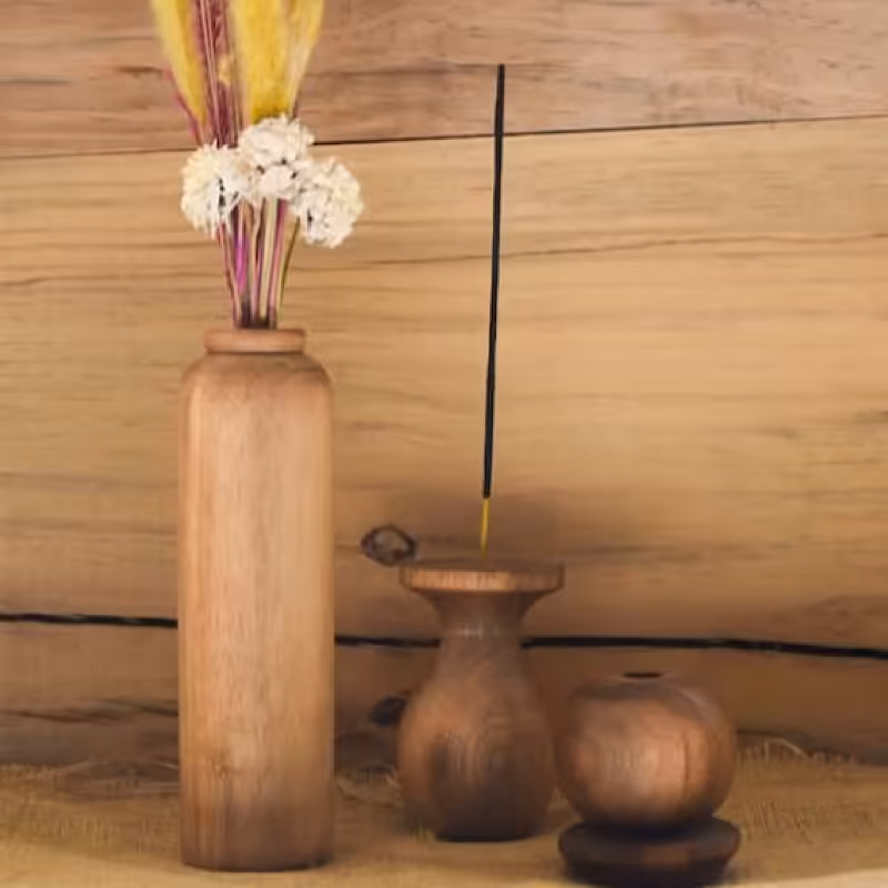 ست گلدان جا عودی و مخزن عود