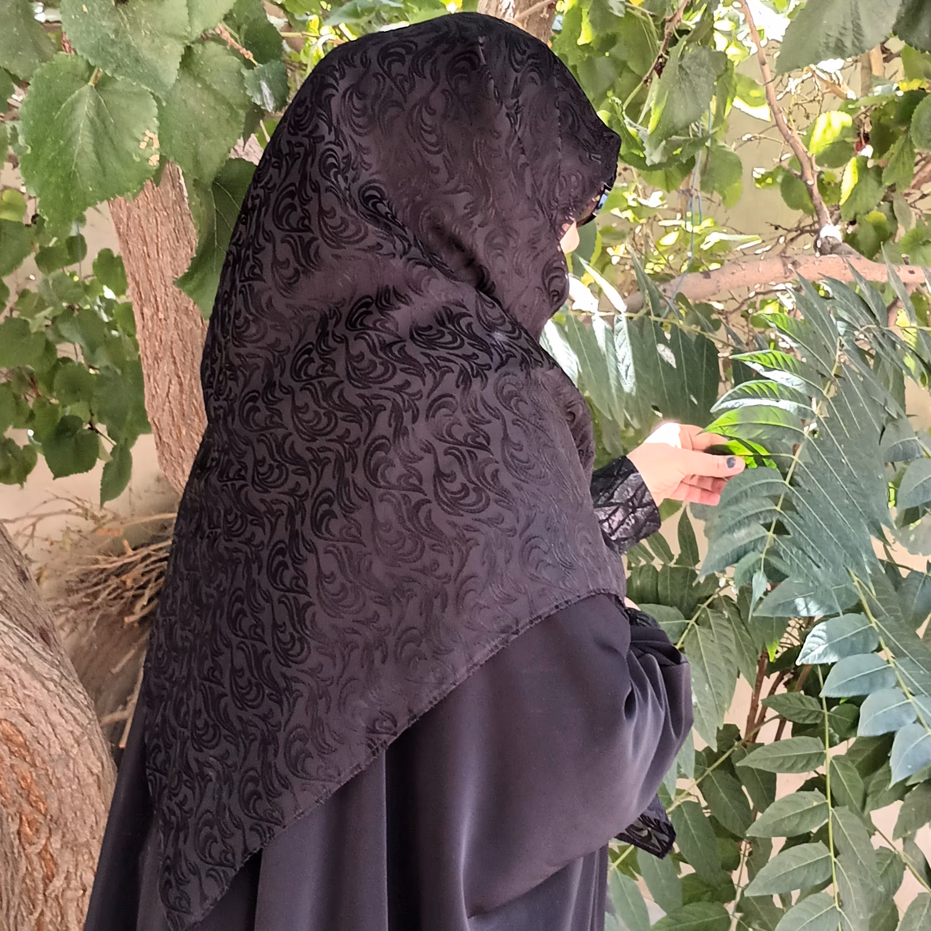 روسری مشکی مجلسی