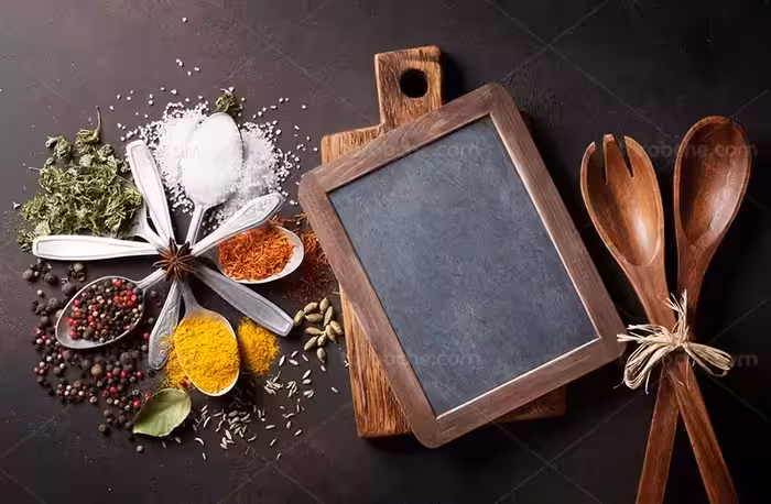 عکس انواع ادویه با کیفیت بالا | گرافیک با طعم تربچه