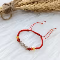 دستبند مهره ای کریستالی مدل love  نگین دار