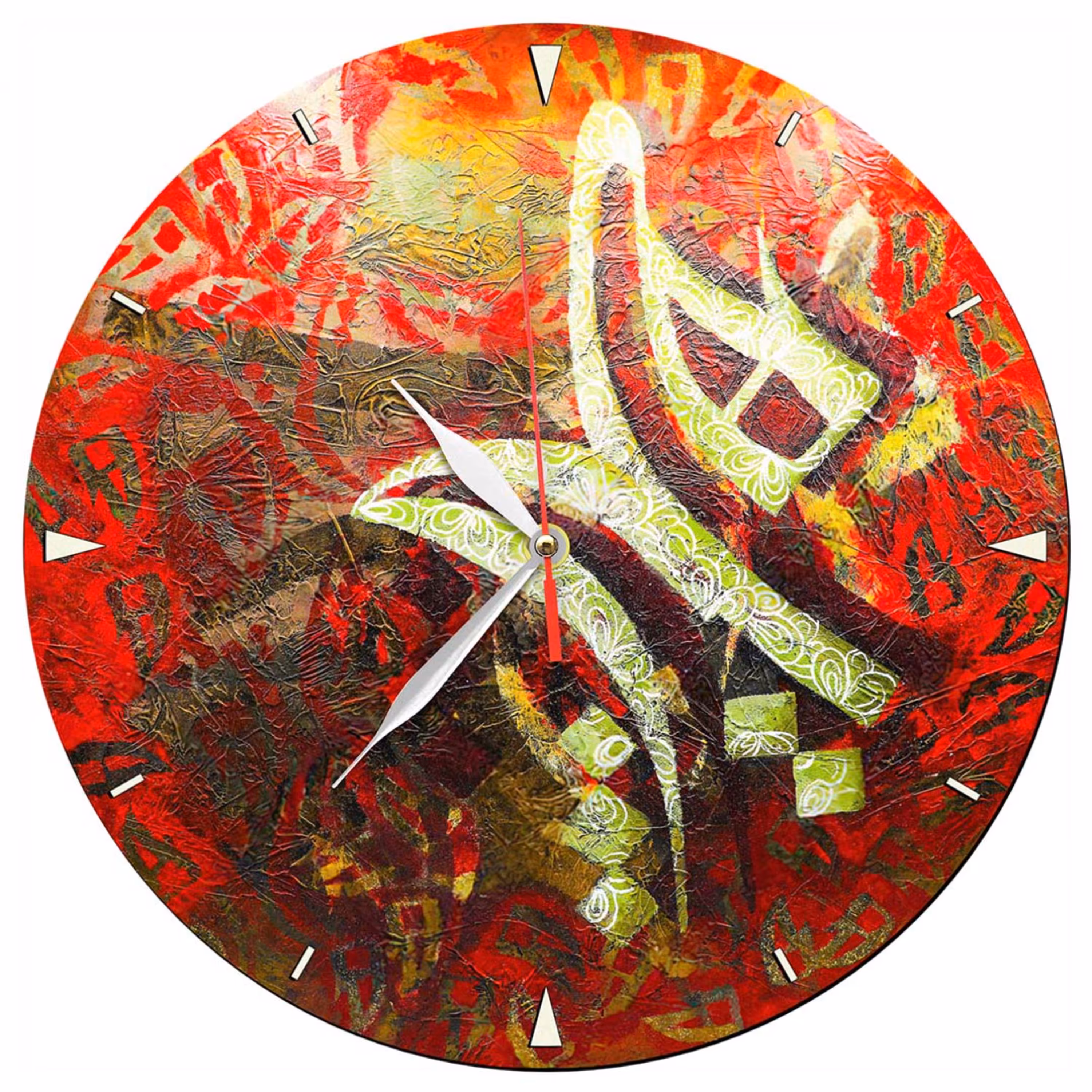 ساعت دیواری گرد مدل 1117 طرح هیچ سایز 30