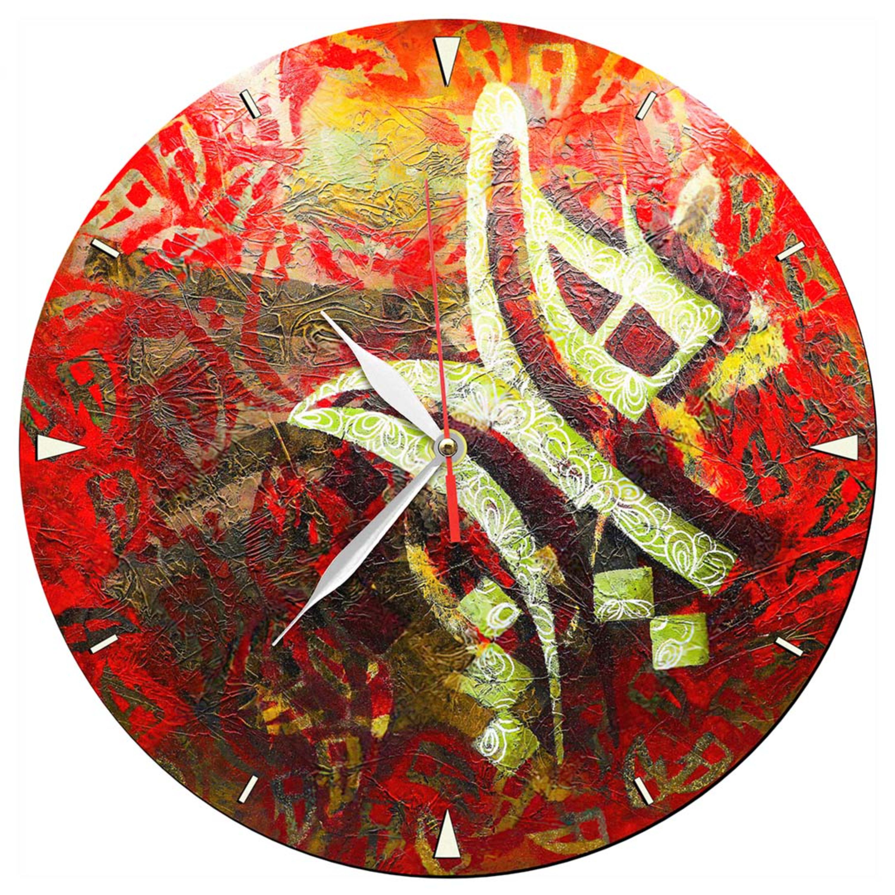 ساعت دیواری گرد مدل 1117 طرح هیچ سایز 30