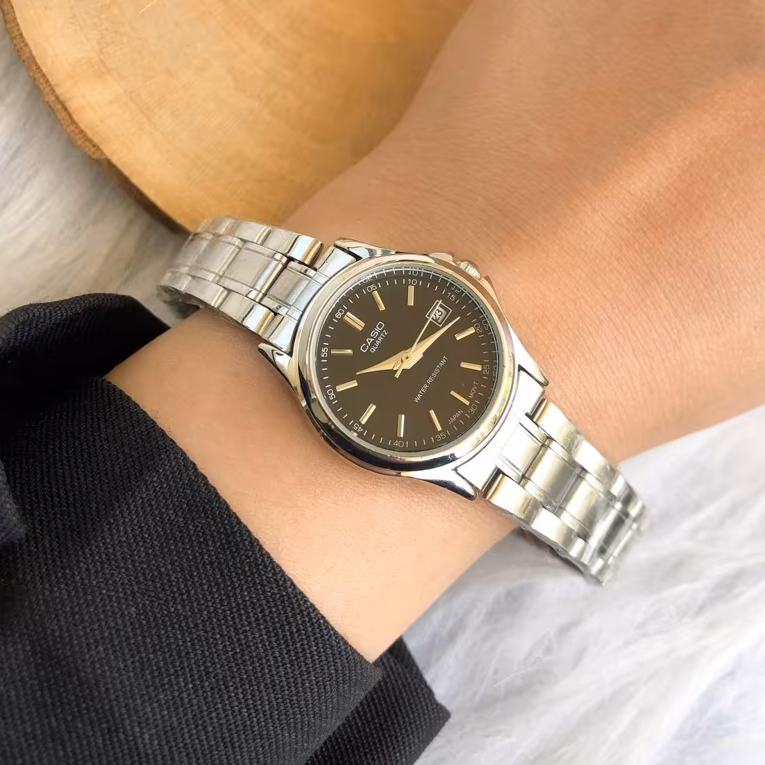 ست ساعت و دستبند زنانه کاسیو شش ماه گارانتی موتور 